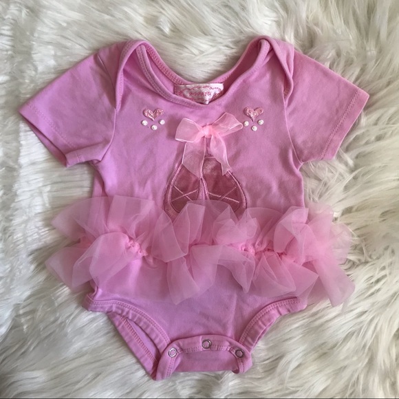 Popatu Other - Popatu Baby Girl Pink Tutu Onesie SZ 6-9m🎀